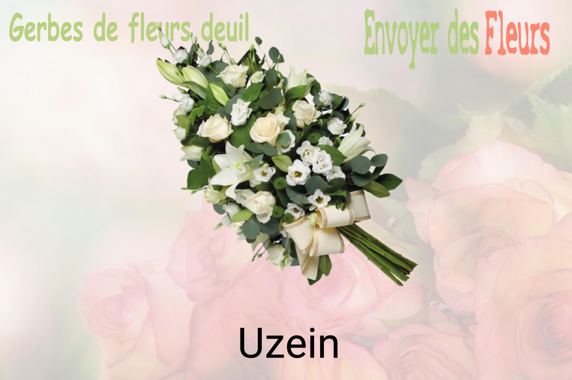 Gerbe de fleurs de deuil livrée à Uzein